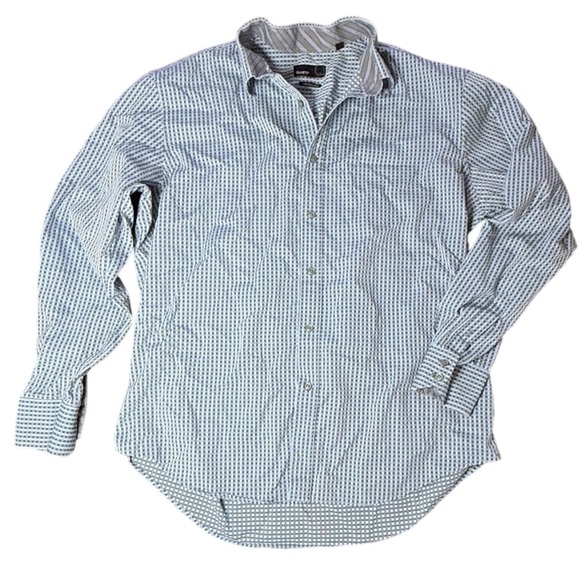 Quieti Button Down Shirt Checkered Pattern Long Sleeve XXL - Picture 1 of 6